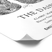 Paar Kat Bruiloft Handtekening Drink Teken Poster (Hoek)