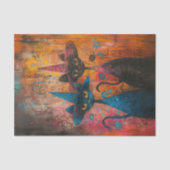 Paar Katten Dragen Petten Tissuepapier (Voorkant)