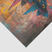 Paar Katten Dragen Petten Tissuepapier (Detail)