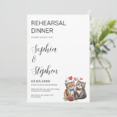 Paar Katten in Liefde Repetitie Kaart (Staand voorkant)