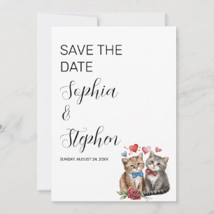 Paar Katten in Liefde Save The Date