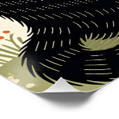 Paar katten verliefd op bloemenhart perfect poster (Hoek)