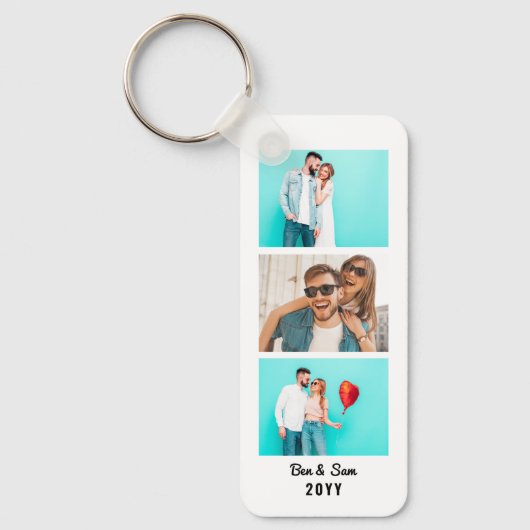 Paar Keepomwille Custom Photo Booth Strip Sleutelhanger (Voorkant)