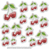 "Paar Kersen" Custom-Cut Vinyl Stickers (Voorkant)