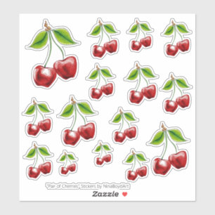 "Paar Kersen" Custom-Cut Vinyl Stickers