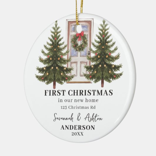 Paar Kerst Keepsake Eerste kerst Keramisch Ornament (Links)