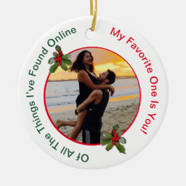 Paar Kerst Keramische Ornament