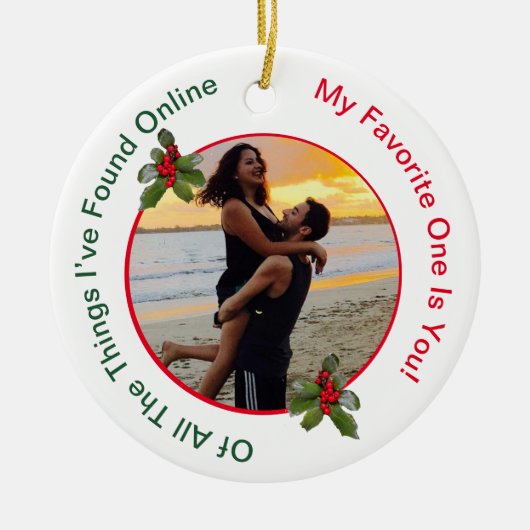 Paar Kerst Keramische Ornament (Voorkant)