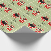 Paar Kerstcadeau Cadeaupapier (Hoek)