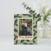 Paar Kerstmis foto Briefkaart (Staand voorkant)