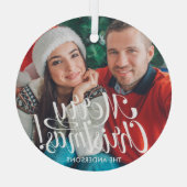 Paar-kerstversiering Glas Ornament (Achterkant)