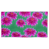 Paar King sized bloemenkussen hoesjes Kussensloop (Voorkant-Links)