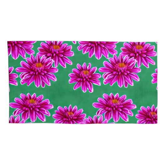 Paar King sized bloemenkussen hoesjes Kussensloop (Achterkant-Rechts)