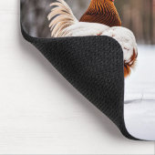 Paar Kippen In Sneeuw Muismat (Hoek)