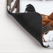 Paar Kippen In Sneeuw Muismat (Hoek)