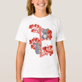 Paar koalas met hartenboom t-shirt (Voorkant)