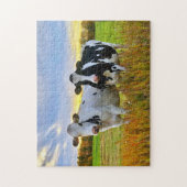 Paar Koeien in de wei Legpuzzel (Verticaal)