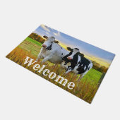 Paar Koeien in het weiland Welkom Deurmat (Schuin)
