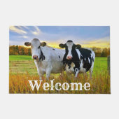 Paar Koeien in het weiland Welkom Deurmat (Voorkant)