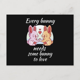 Paar Konijnen Liefde Hart Paas Liefhebbers Briefkaart