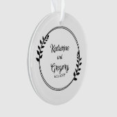 Paar krans namen | Trouwdatum Foto Keepsake Ornament (voorkant)