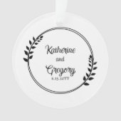 Paar krans namen | Trouwdatum Foto Keepsake Ornament (voorkant)