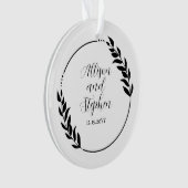 Paar krans namen | Trouwdatum Foto Keepsake Ornament (voorkant)