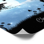 Paar Kussen Romantic Moonlight - Gepersonaliseerd Poster (Hoek)