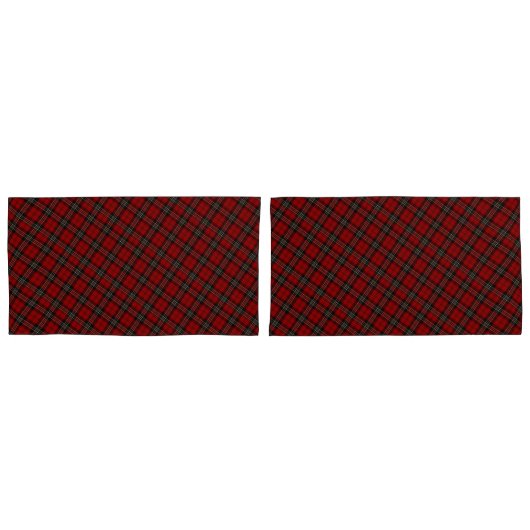 Paar Kussensloop Hoesjes - Rood Tartan (Voorkant-Set)