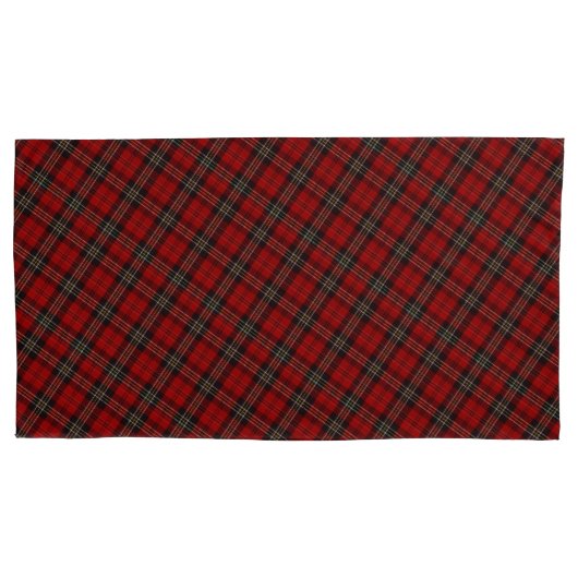 Paar Kussensloop Hoesjes - Rood Tartan (Voorkant-Links)