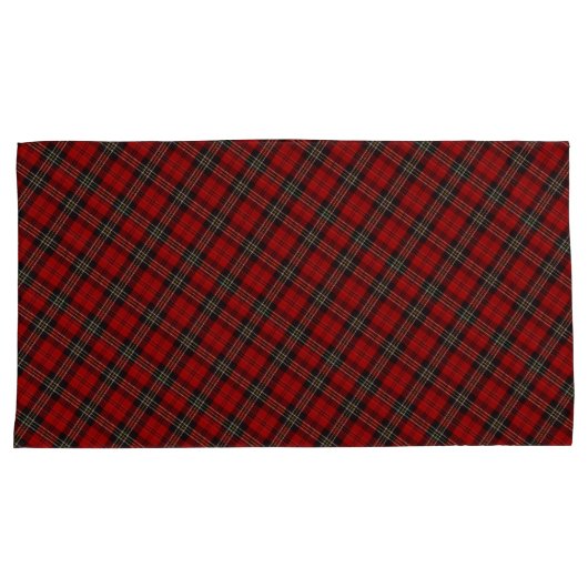 Paar Kussensloop Hoesjes - Rood Tartan (Voorkant-Rechts)