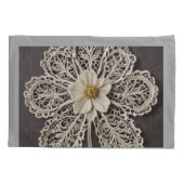 Paar kussenslopen - Kant bloem (Achterkant-Links)