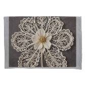 Paar kussenslopen - Kant bloem (Voorkant-Links)