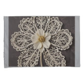 Paar kussenslopen - Kant bloem (Voorkant-Rechts)