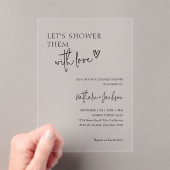 Paar Laten we ze douchen met Love Bridal Acryl Uitnodigingen (Insitu (Draagbaar))