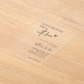 Paar Laten we ze douchen met Love Bridal Acryl Uitnodigingen (Laagn)