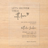 Paar Laten we ze douchen met Love Bridal Acryl Uitnodigingen (Voorkant)