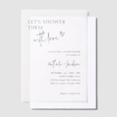 Paar Laten we ze douchen met Love Bridal Vellum Uitnodigingen (Offset)