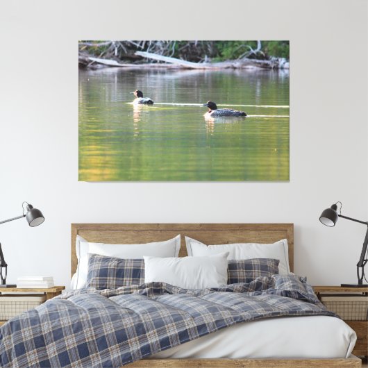 paar leeuwen canvas afdruk (Insitu (Slaapkamer))