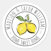 Paar Lemons Classic Round Sticker (Voorkant)