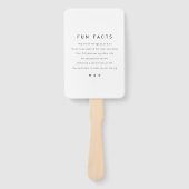 Paar leuke feiten, bruiloft volgorde van evenement handwaaier (Voorkant)