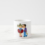 Paar liefde espresso cup - ik hou voor altijd van  espresso kop (Voorkant)