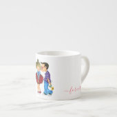 Paar liefde espresso cup - ik hou voor altijd van  espresso kop (Voorkant rechts)