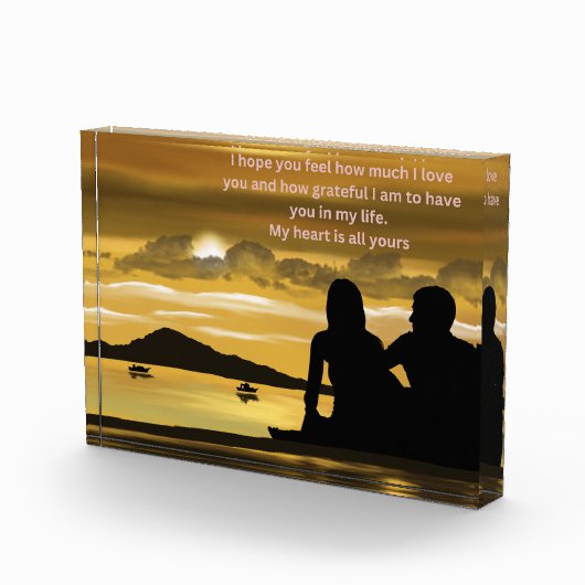 paar liefde geschenk foto blokken (Rechts)