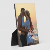 Paar liefde hart foto namen fotoplaat (Zijkant)