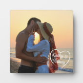 Paar liefde hart foto namen fotoplaat (Voorkant)