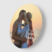 Paar liefde hart foto namen grote klok (Hoek)