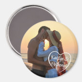 Paar liefde hart foto namen magneet (Voorkant / Achterkant)