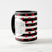 Paar liefde harten streep | Valentijnsdag Foto Mok (Voorkant links)