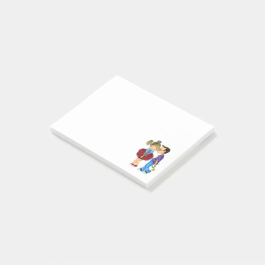 Paar Liefde Sticky Notes - Ik hou van je (Schuin)
